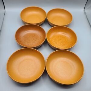 Ellingers Agatized Wood Bowls #60 Soup Salad Bowls 5 1/2 inch Set Of 6